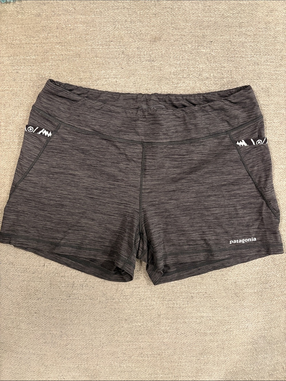 Patagonia Women's Black Heather Athletic Shorts - Picture 8 of 8